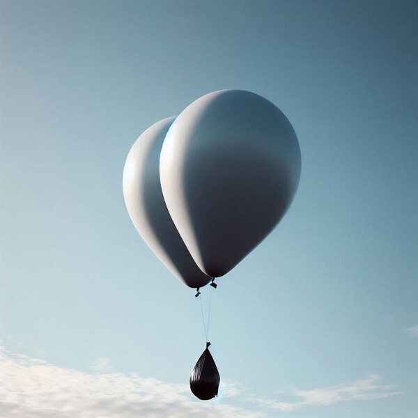 코파일럿 ai로 제작한 오물풍선 이미지. 