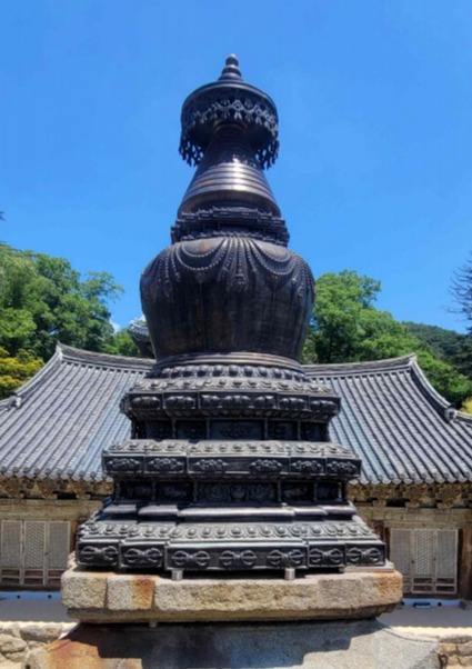 공주 마곡사 오층석탑 상륜부의 금동보탑