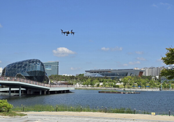 세종호수공원 드론 촬영 모습