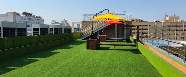 충북도청 서관 옥상에 조성된 하늘정원 