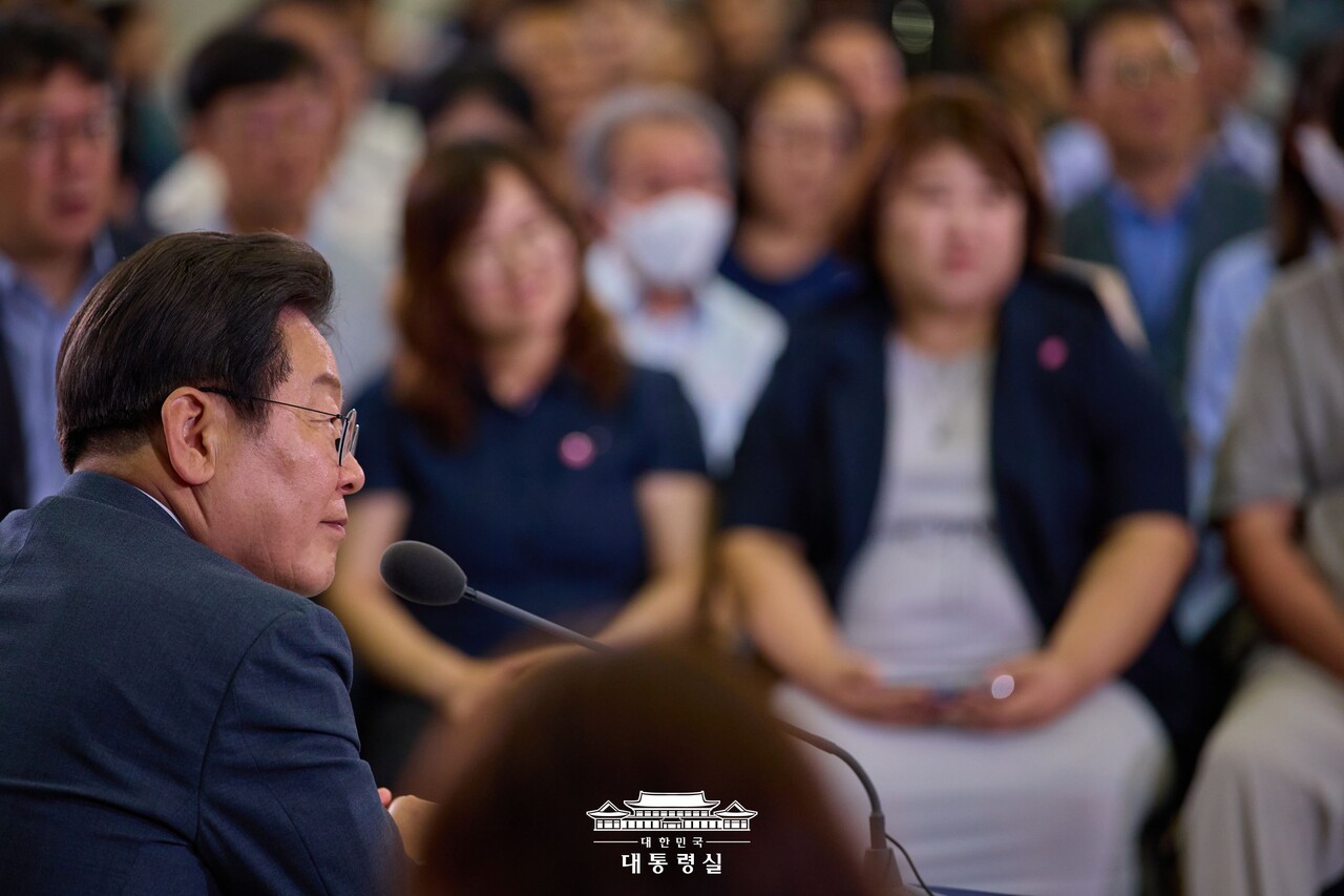 이재명 대통령 충청권 타운홀미팅 사진 = 대통령실 제공