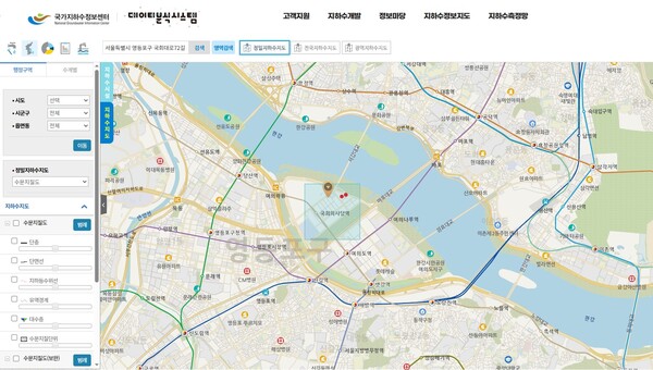  전국 지하수 지도